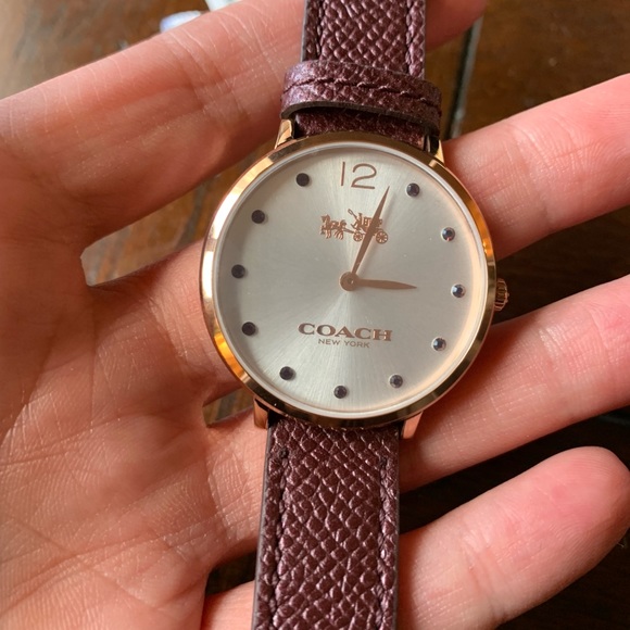 Coach Accessories - Authentic Coach Rose Gold stainless leather watch